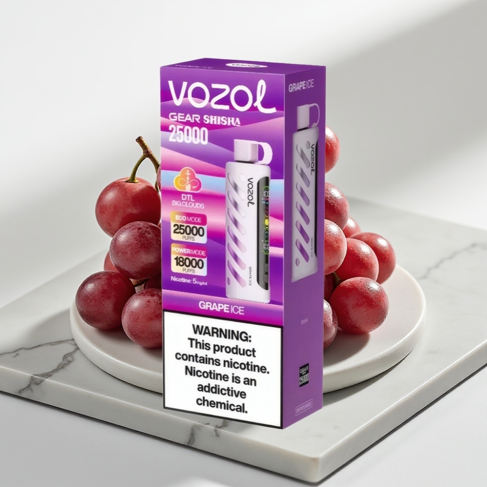 VOZOL Gear Shisha 25000 Puffs - Uva Gelada, 5mg/ml, 1000mAh