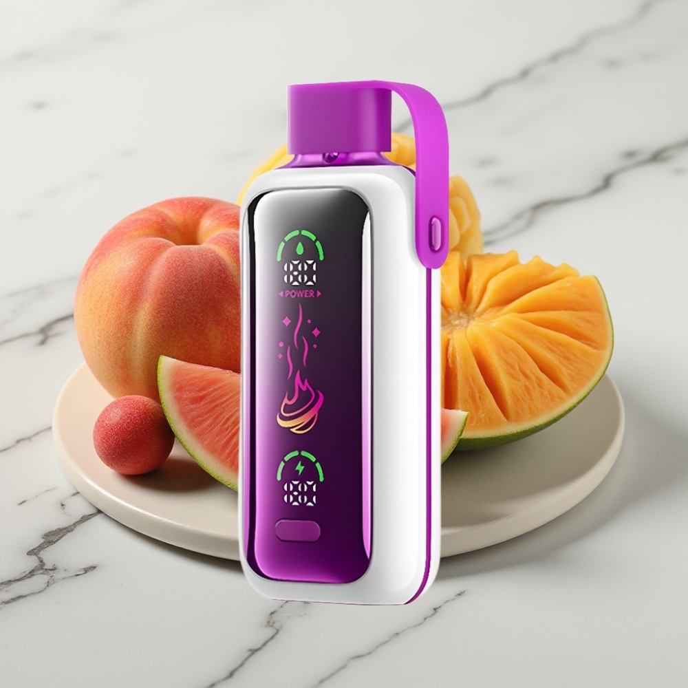 VOZOL Star 20000 Puffs Descartável Pêssego Manga Melancia - 2.2" Tela HD, 650mAh, 0/20/50mg/ml