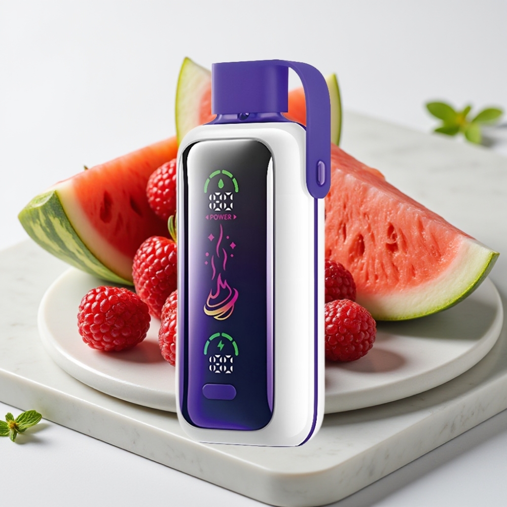 VOZOL Star 20000 Puffs Disposable Vape Framboesa Melancia, Tela HD 2.2", 650mAh, 0/20/50mg/ml