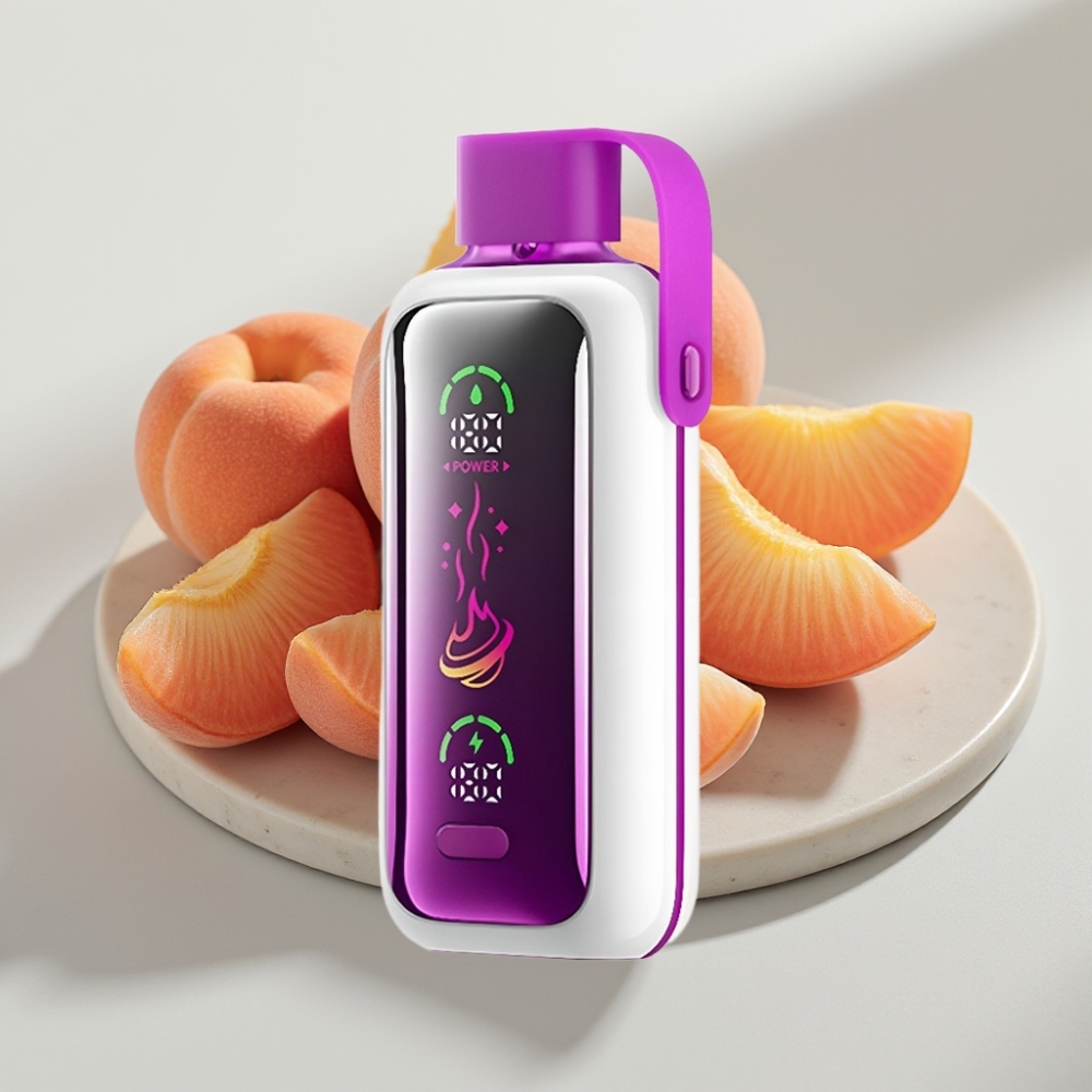 VOZOL Star 20000 Puffs - Pêssego Gelado, Tela HD 2.2", 650mAh