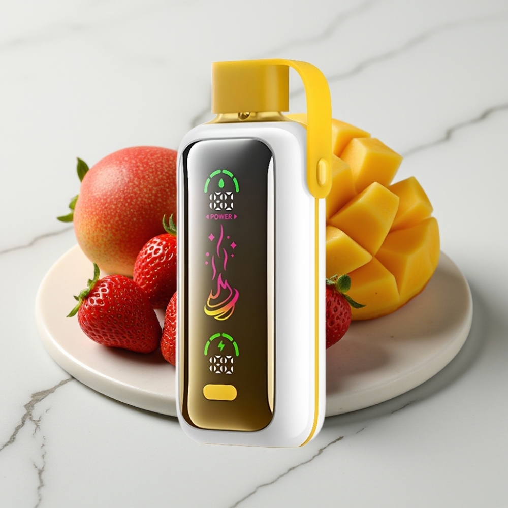 VOZOL Star 20000 Puffs - Tela HD 2.2", Bateria 650mAh, Morango Manga, 0/20/50mg/ml