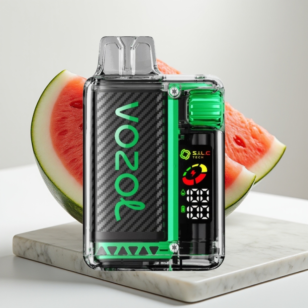 VOZOL Vista 20000 Puffs Recarregável - 650mAh, 2% Nicotina, Sabor Melancia Gelada, TPD Compliant
