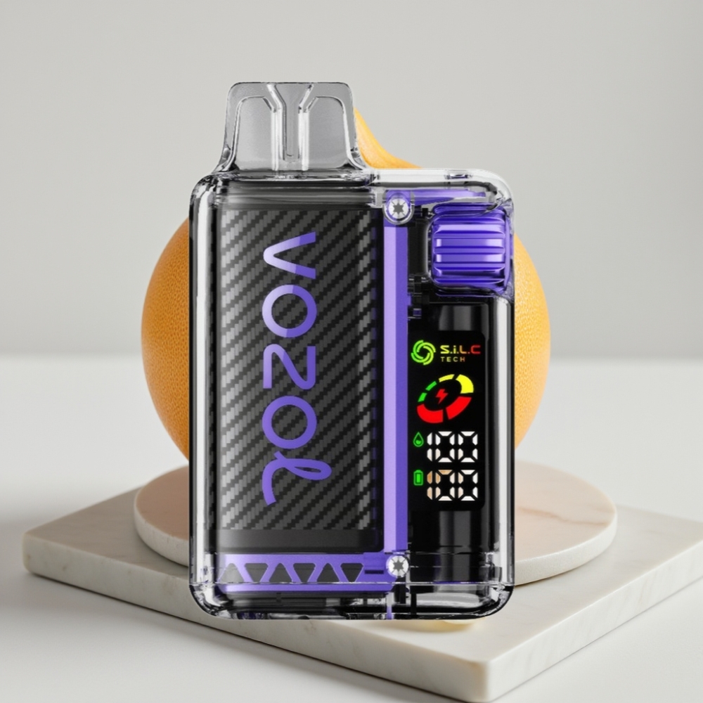 VOZOL Vista 20000 Puffs Recarregável – Sabores Flor de Sabugueiro e Toranja, Bateria 650mAh, Ajuste de 6 Níveis