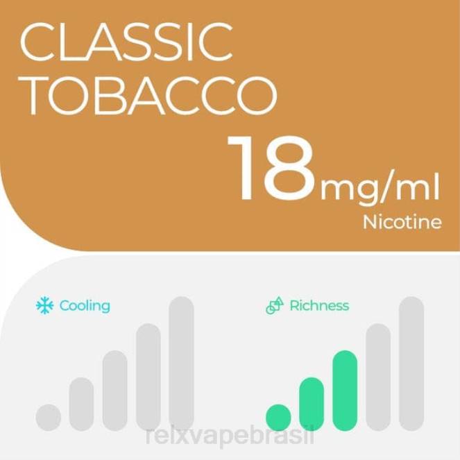 RELX Vape Flavors | RELX pod pro - 2 pods tabaco clássico TT8222