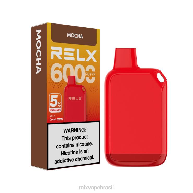 RELX Crush Pocket 6000 5% de alta frequência café NR2N425 - Relx Sabores