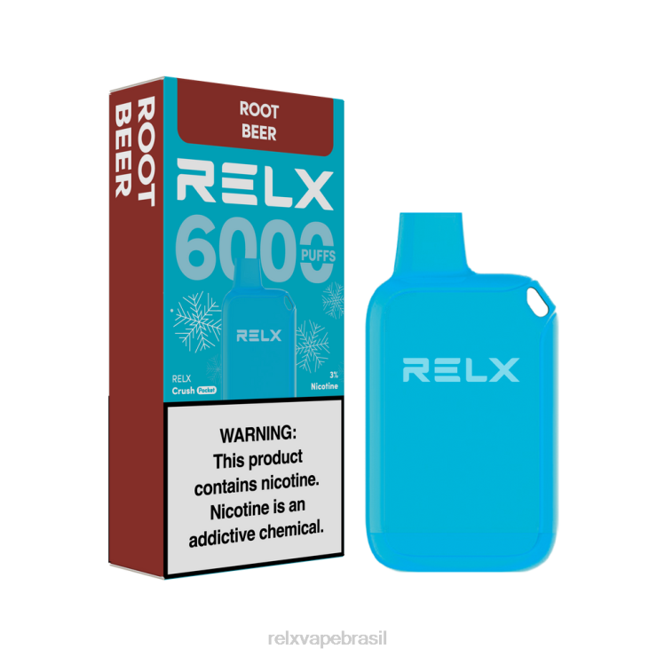 RELX Crush Pocket 6000 gelado cerveja de raiz NR2N420 - Relx Vape Kit