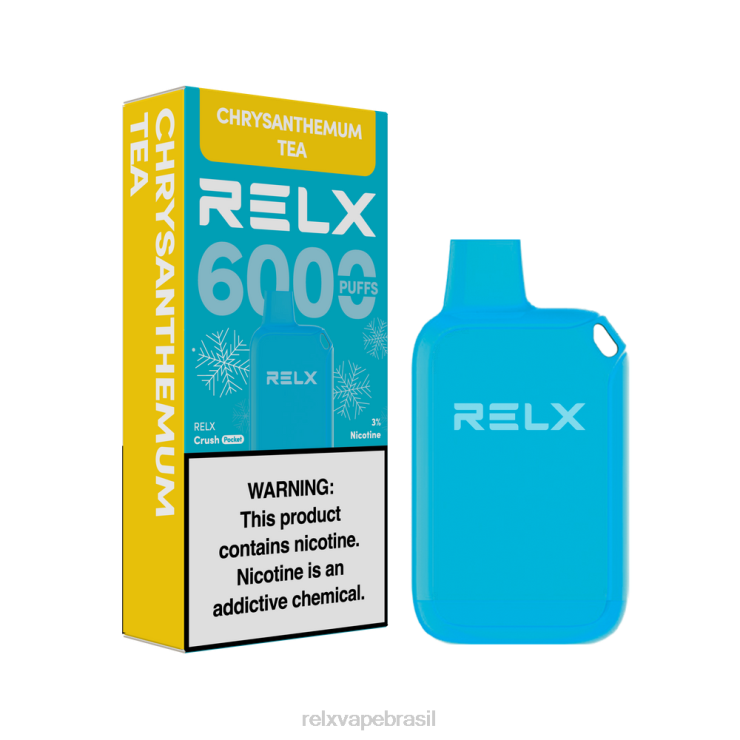 RELX Crush Pocket 6000 gelado chá de crisântemo NR2N421 - Relx Vape Brasil