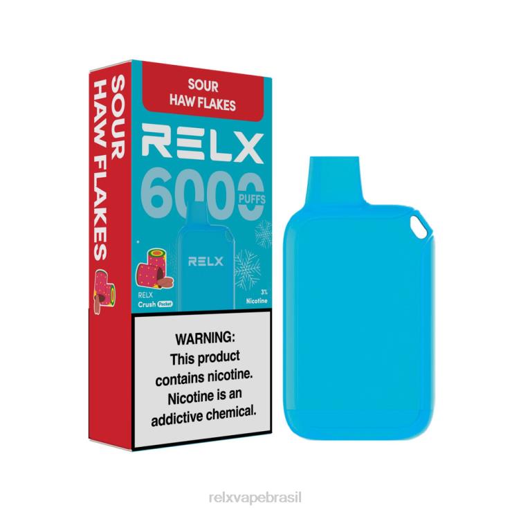RELX Crush Pocket 6000 gelado flocos de haw azedo NR2N416 - Relx Best Seller