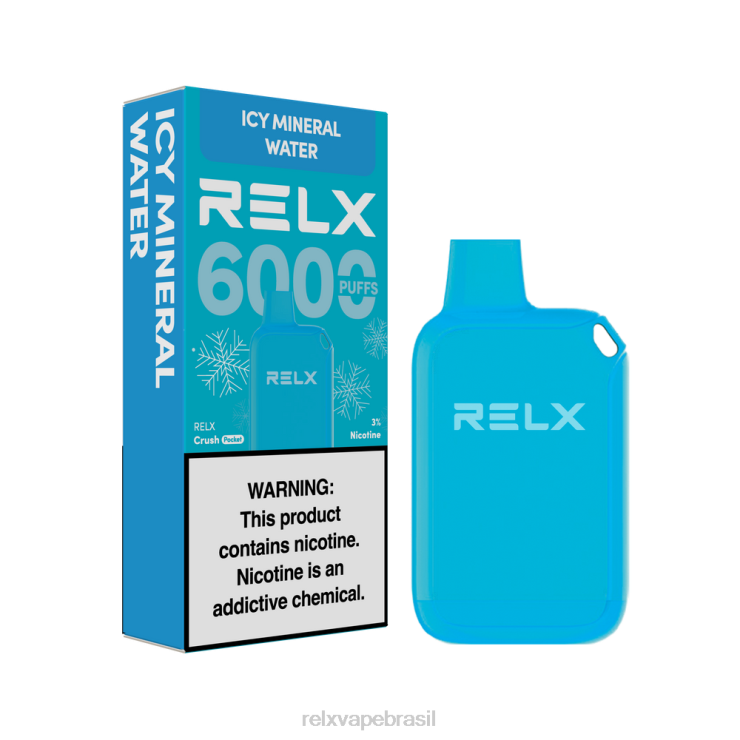 RELX Crush Pocket 6000 gelado água mineral gelada NR2N423 - Relx Vape Disposable