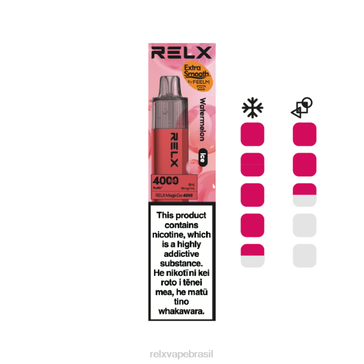 RELX MagicGo 4000 vapores descartáveis melancia (gelo) NR2N47 - Relx For Sale